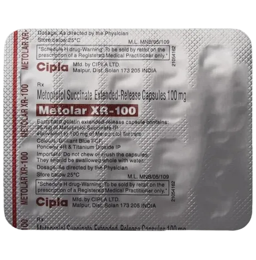 metolar xr 100mg capsule 10's